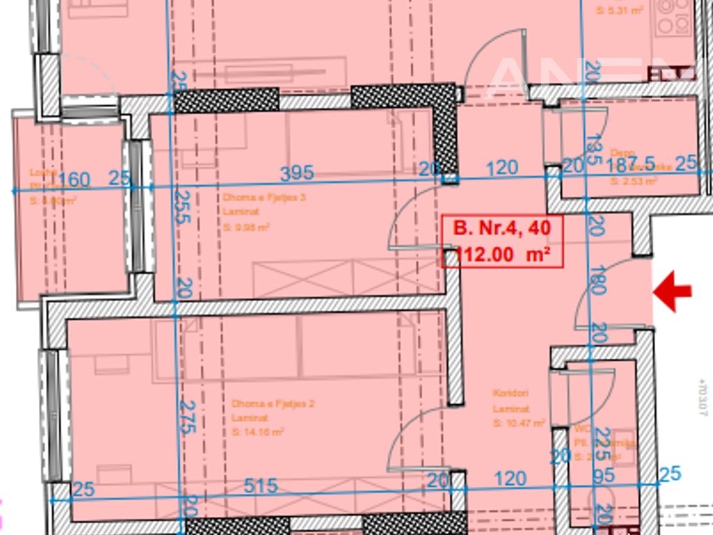 Apartment for sale 112m² in new Prishtina