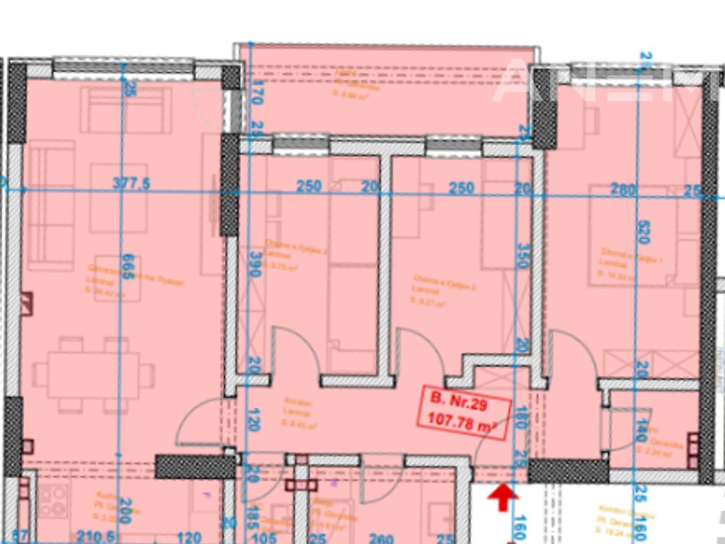 Apartment for sale 107m² in New Prishtina