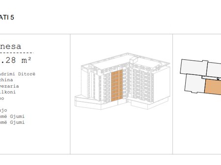 Apartment for sale 85.28m² in Vushtrri