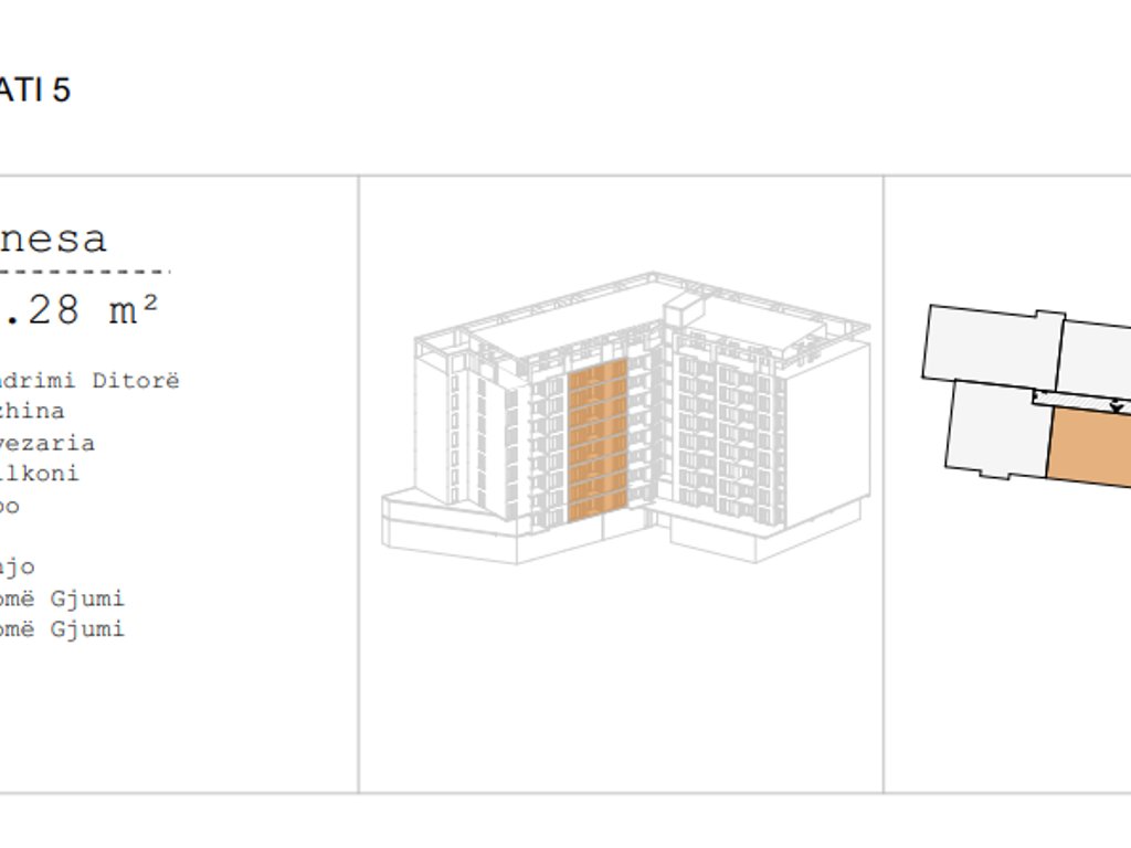 Apartment for sale 85.28m² in Vushtrri
