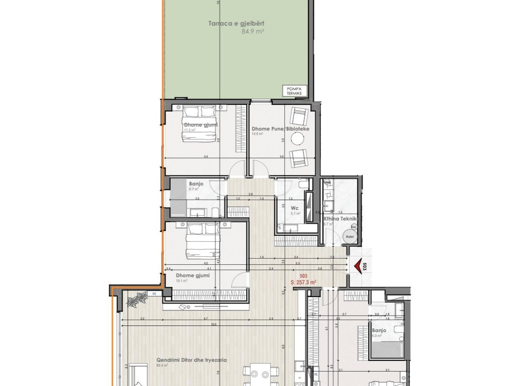 Banesë në shitje 257.3m² tek Prishtina e Re