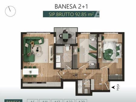 Banesë në shitje 92.85m² në lagjen Mati 1