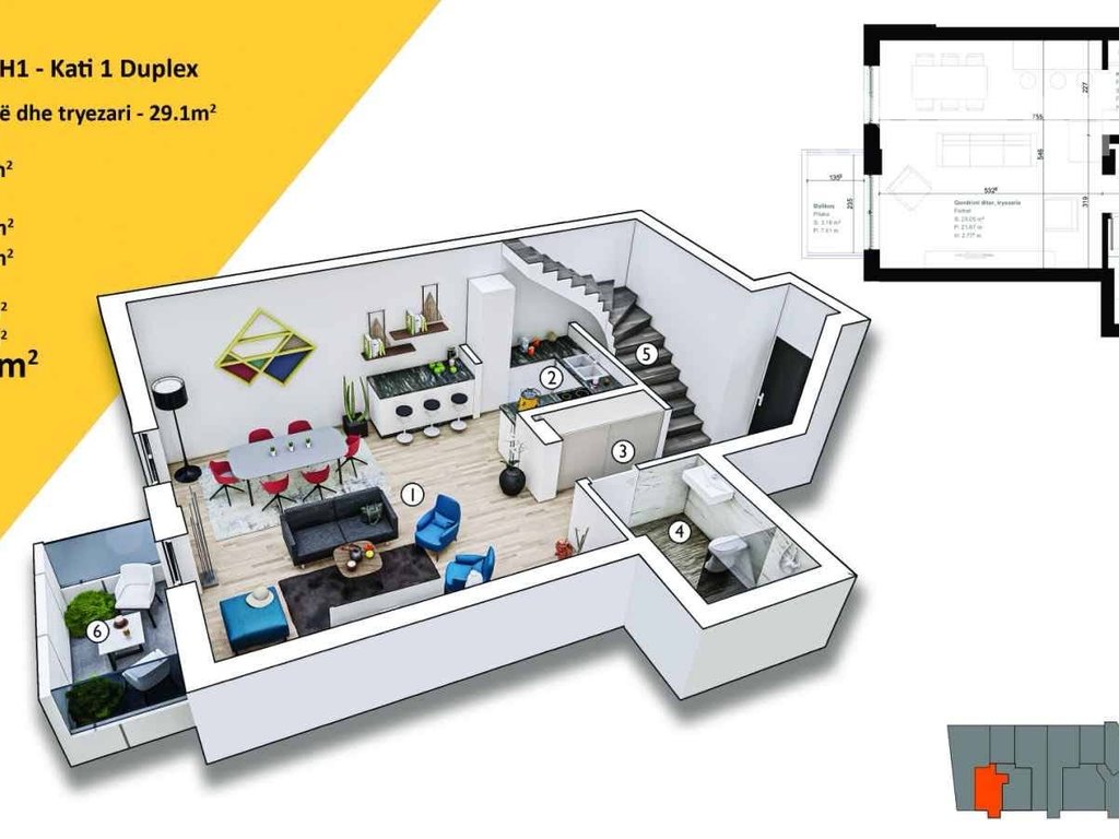 Duplex në shitje 112.68m² te Rruga C