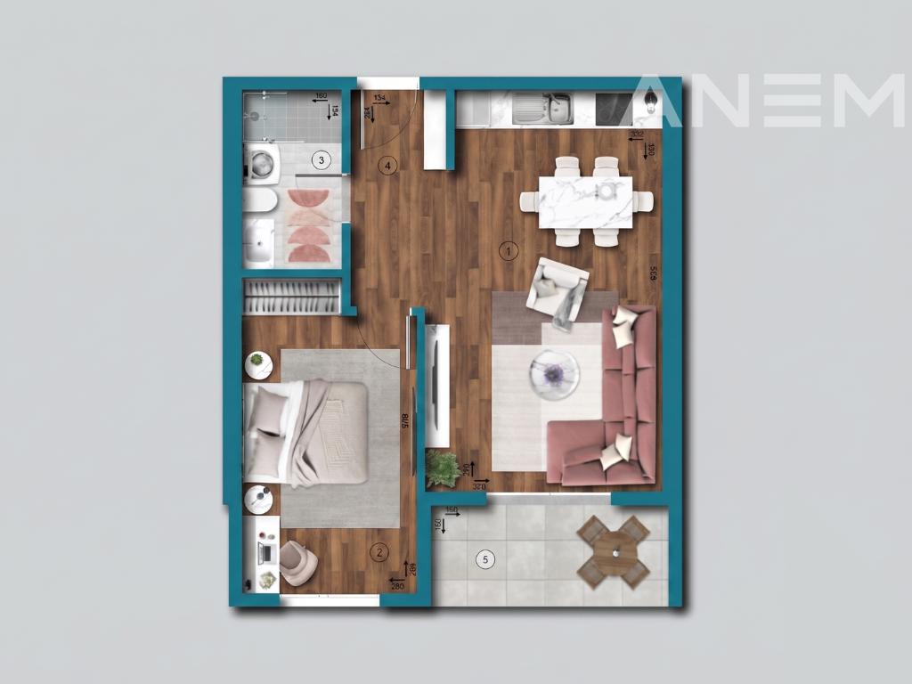 Apartment në shitje 51.78m² në Ulqin