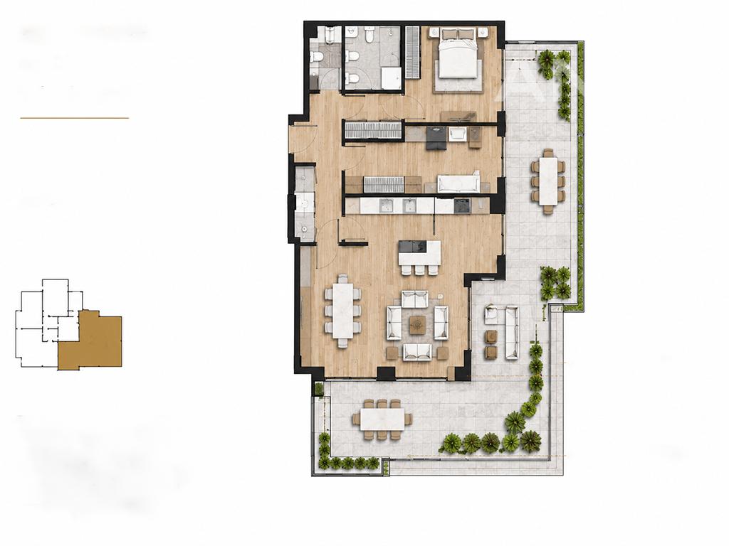 Banesë në shitje 190.57m² + 135.47m² tarracë në Marigona Hill