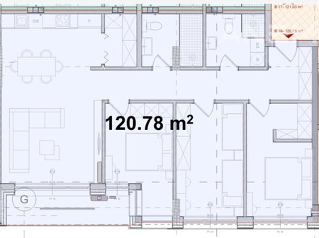 Banesë  në shitje 120.78m² në lagjen Kalabria