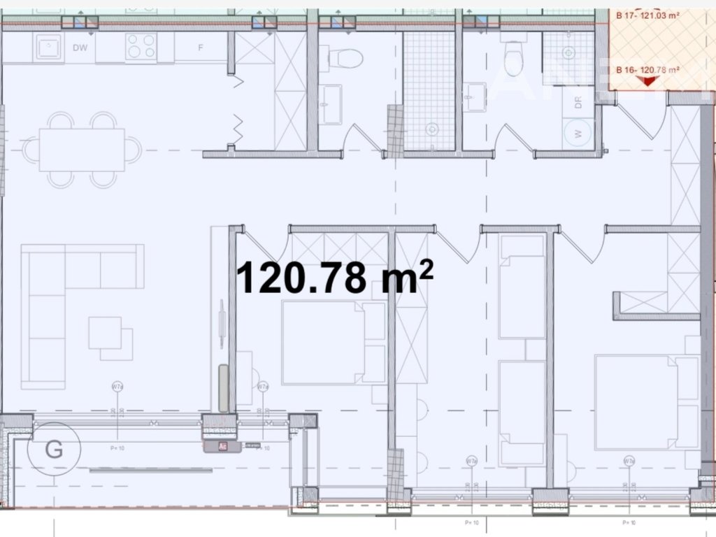 Banesë  në shitje 120.78m² në lagjen Kalabria
