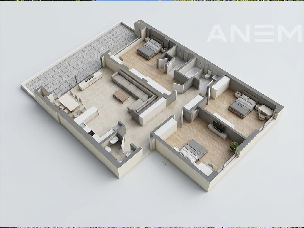 Terracier në shitje 154.92m2 + 40.94m2 tarracë në Marigona Hill