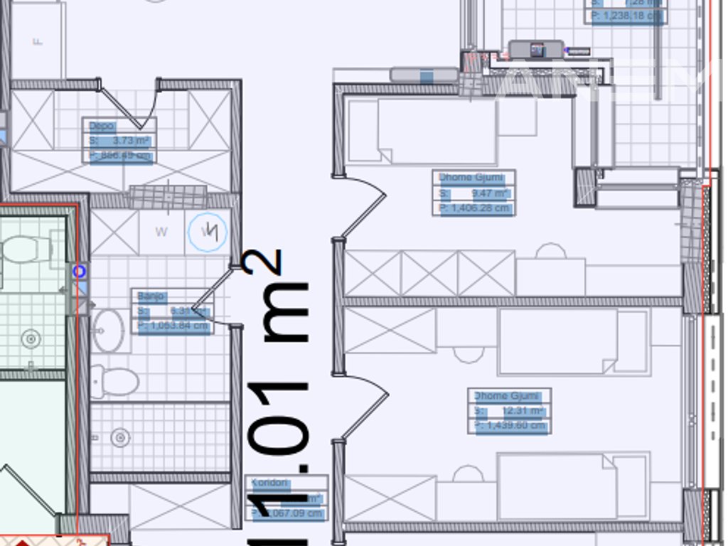 Banesë  në shitje 111.01m² në lagjen Kalabria