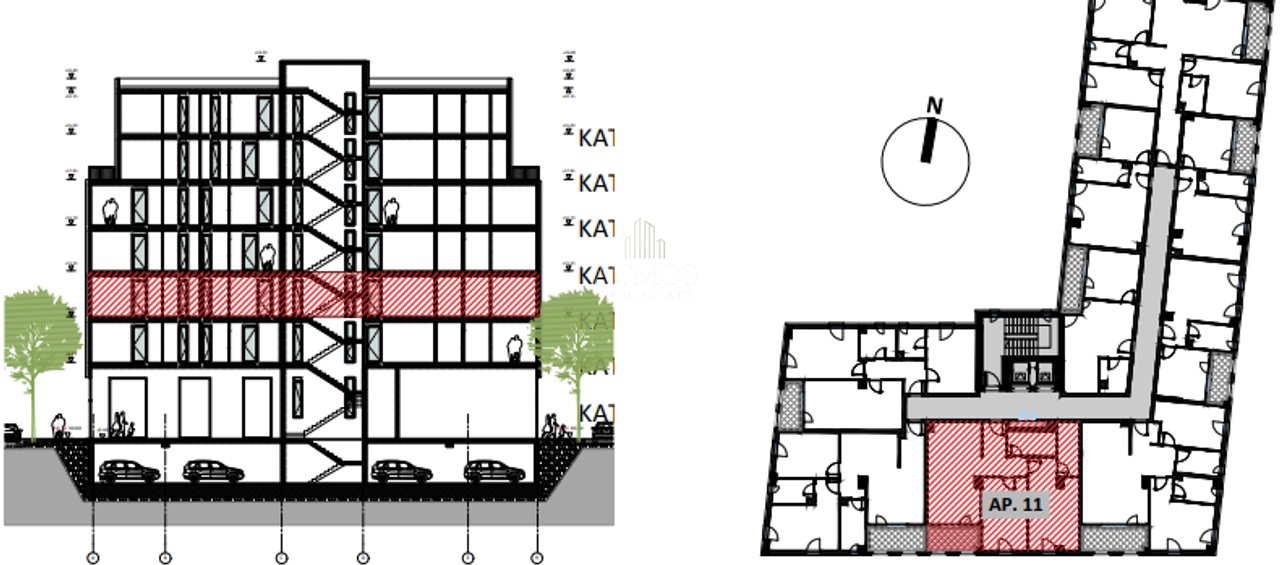 VENDESI APPARTAMENTO 2+1+2 Kamez, Quartiere Ulliri