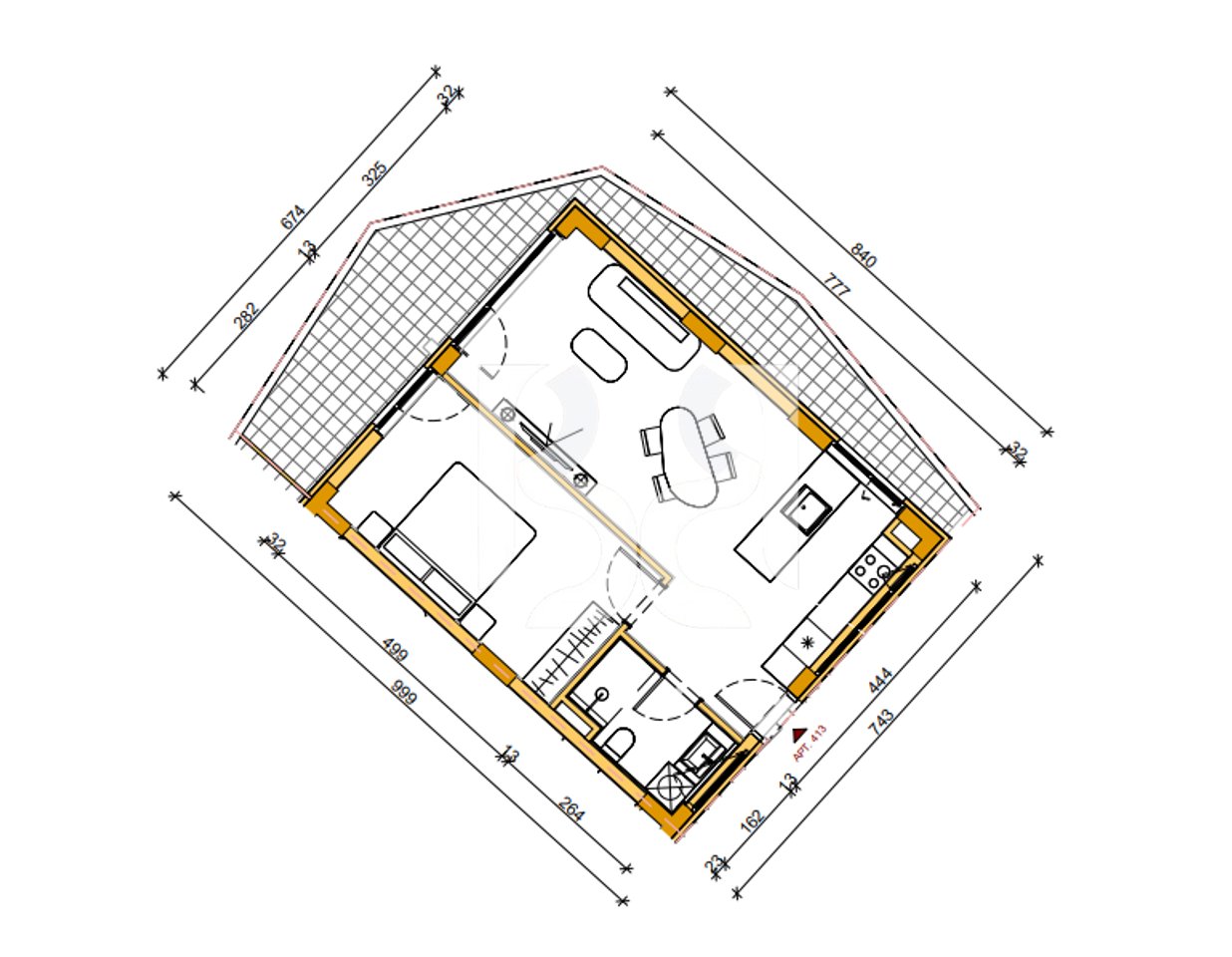 SHITET ME KREDI APARTAMENT 1+1 REZIDENCA ABA2