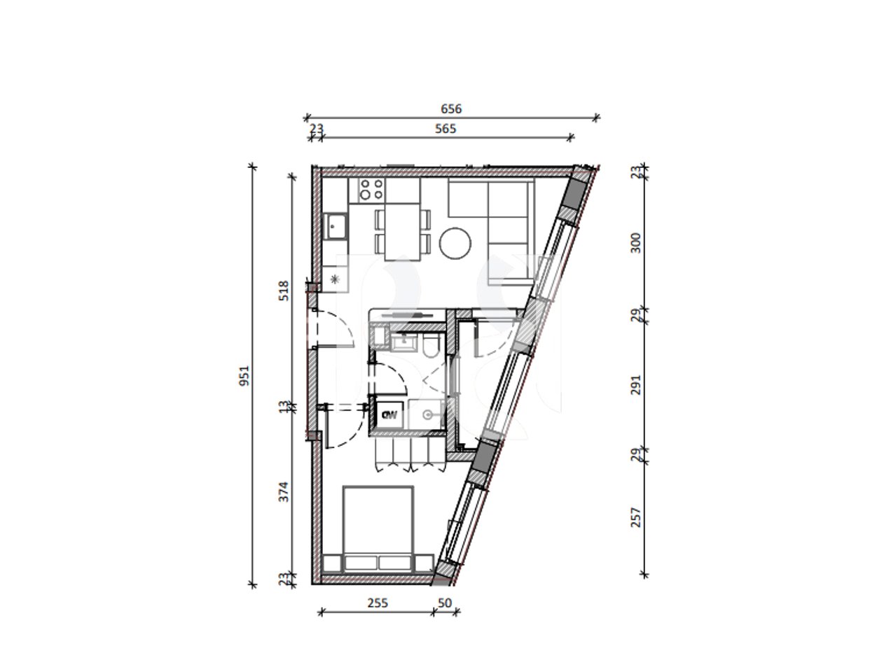 APARTMENT 1+1 FOR SALE ON CREDIT KADIU RESIDENCE