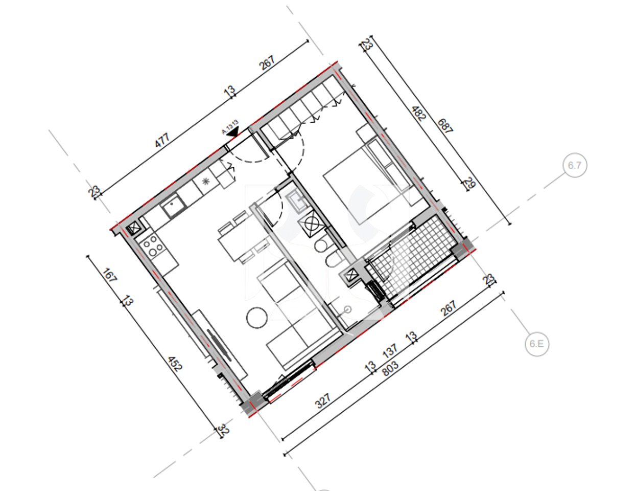 APARTMENT 1+1+BALCONY FOR SALE IN OXA RESIDENCE TIRANA