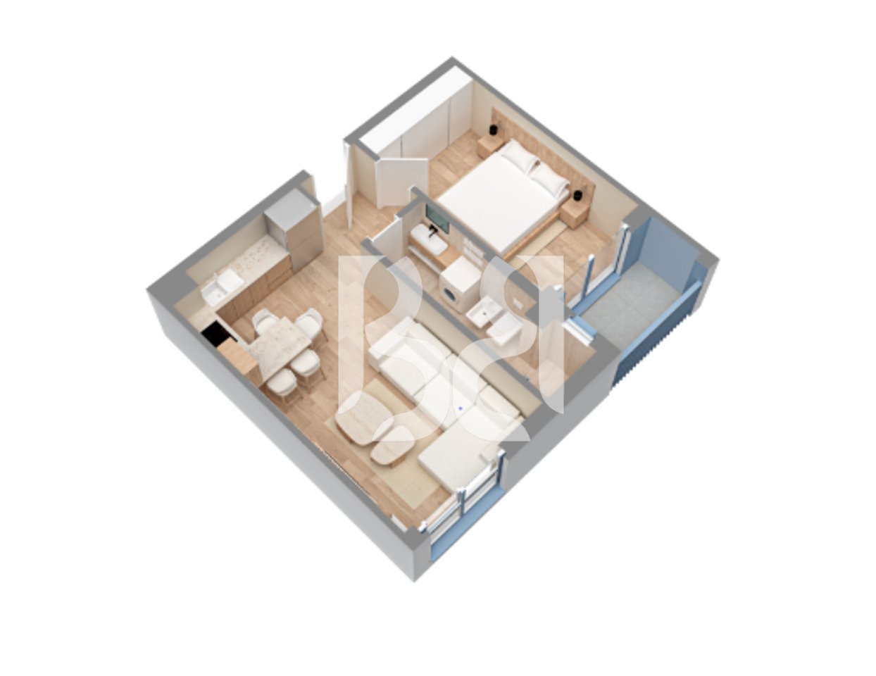 APARTMENT 1+1+BALCONY FOR SALE IN OXA RESIDENCE TIRANA