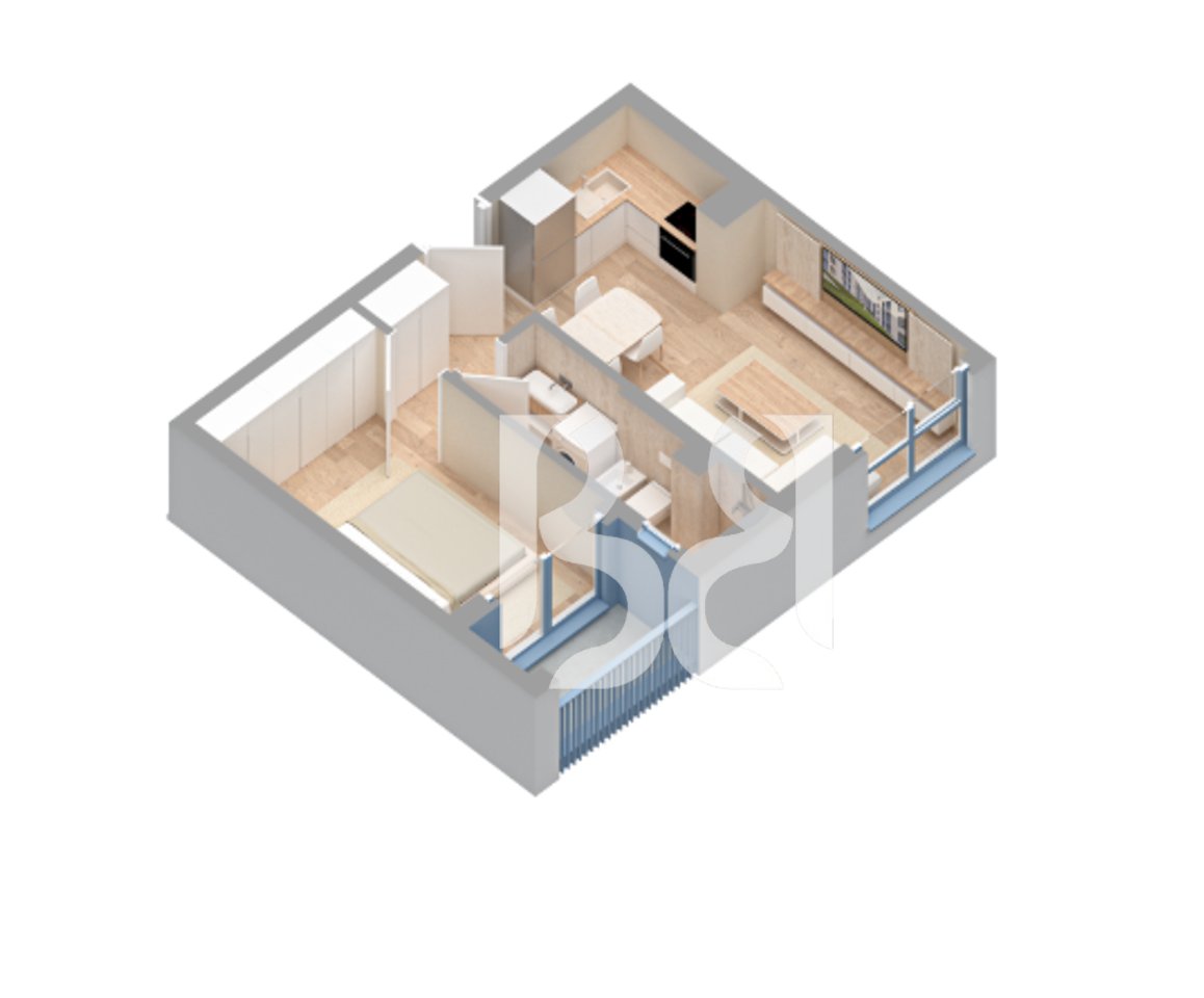 APARTMENT 1+1+BALCONY FOR SALE IN OXA RESIDENCE TIRANA