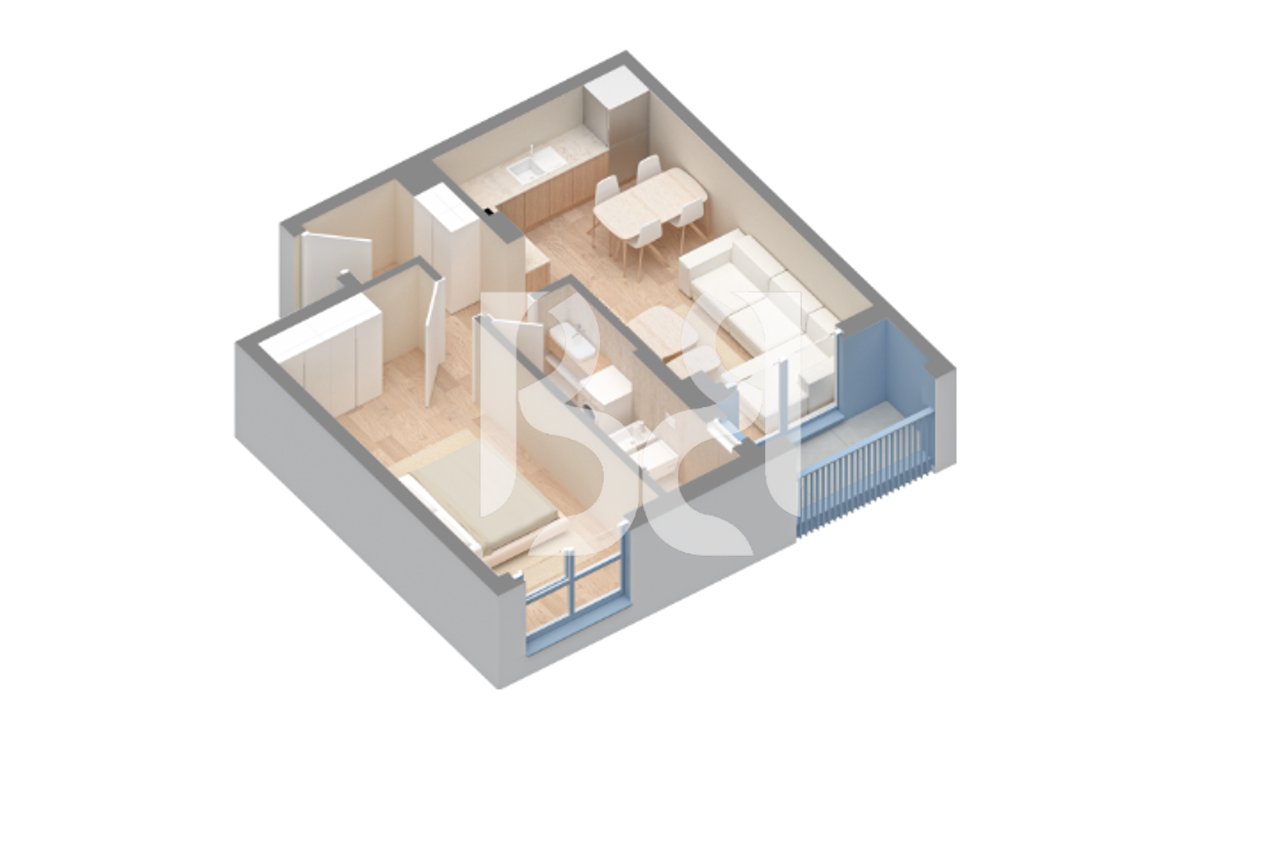 APARTMENT 1+1+BALCONY FOR SALE IN OXA RESIDENCE TIRANA