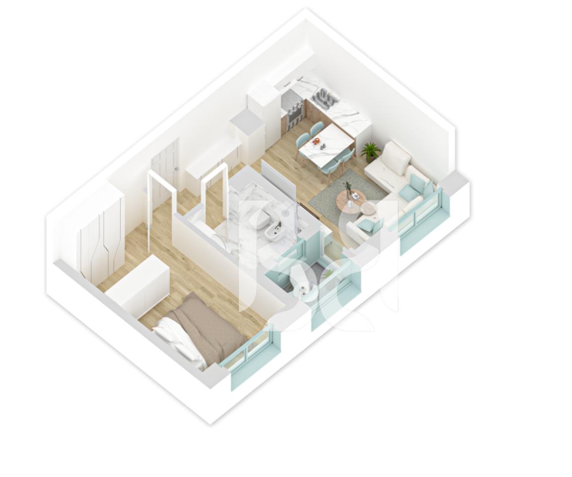 FOR SALE 1+1 APARTMENT KADIU RESIDENCE (WITH LOAN)