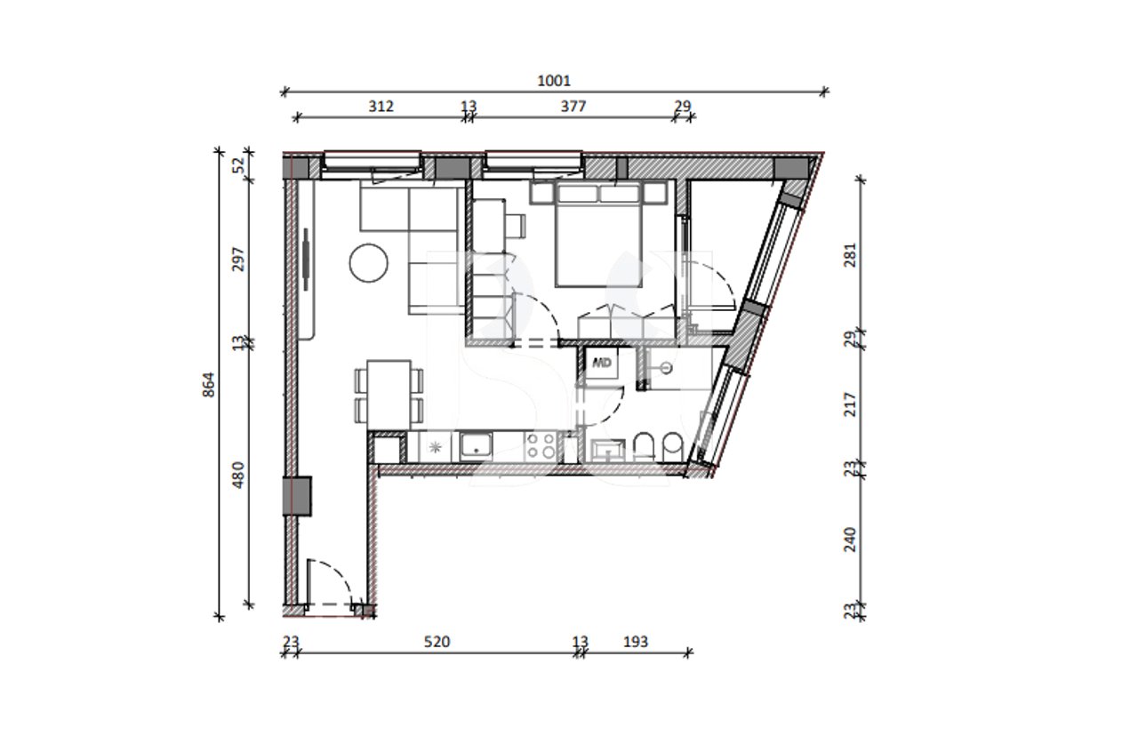 JEPET ME KREDI APARTAMENTI 1+1 REZIDENCA KADIU