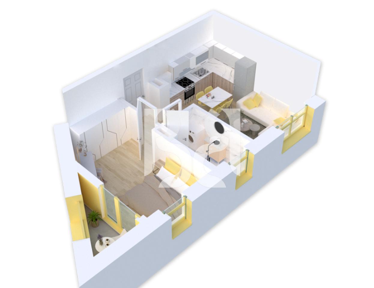 SHITET ME KREDI APARTAMENT 1+1 REZIDENCA KADIU