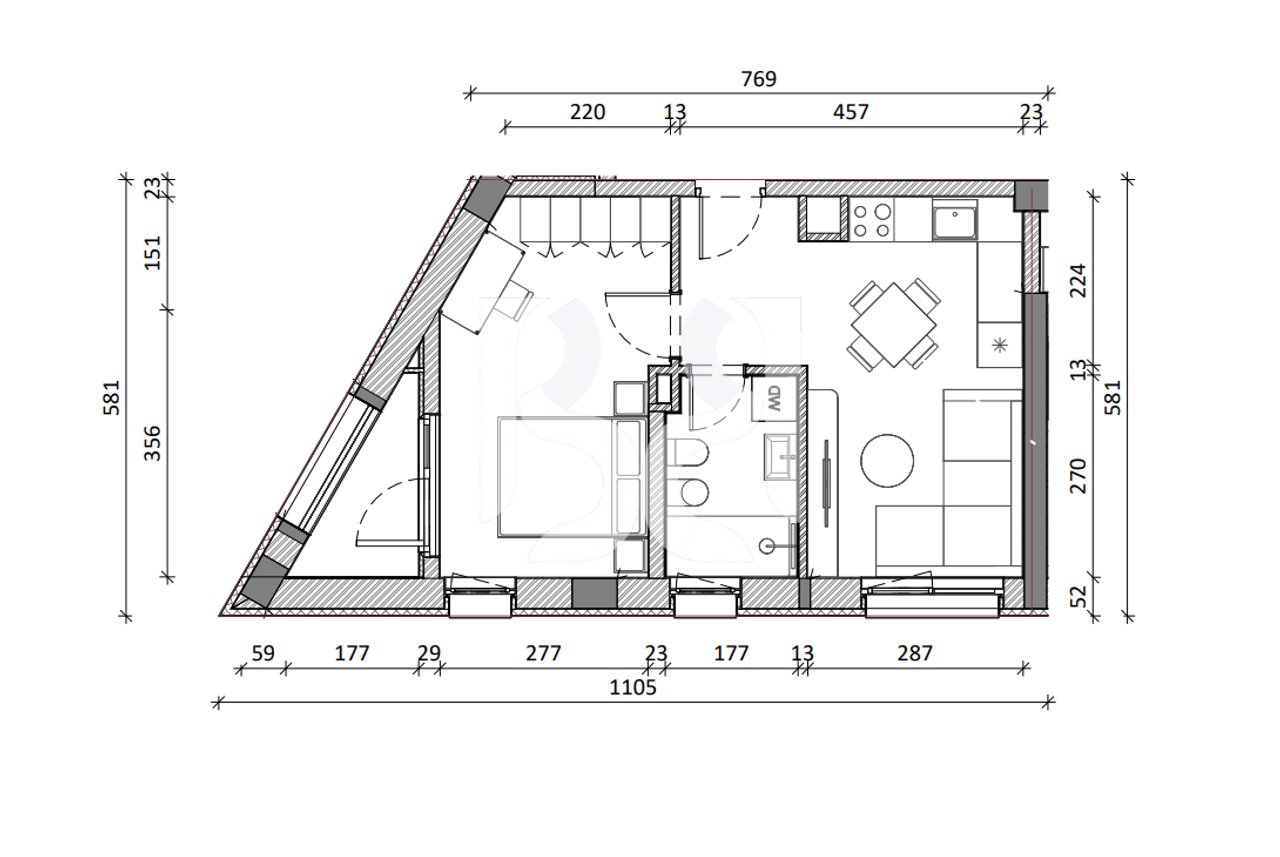 SHITET ME KREDI APARTAMENT 1+1 REZIDENCA KADIU