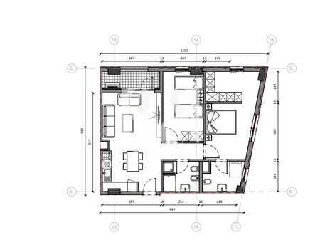 APARTAMENT 2+1+2 PER SHITJE REZIDENCA KAIMI