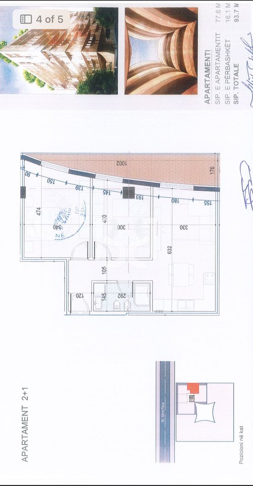 KOMPLEKSI NOVA SHITET  APARTAMENT 2+1 PER SHITJE NE MINE PEZE