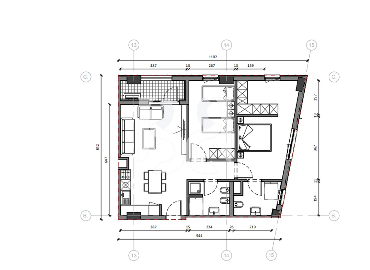 APARTAMENT 2+1+2 PER SHITJE REZIDENCA KAIMI