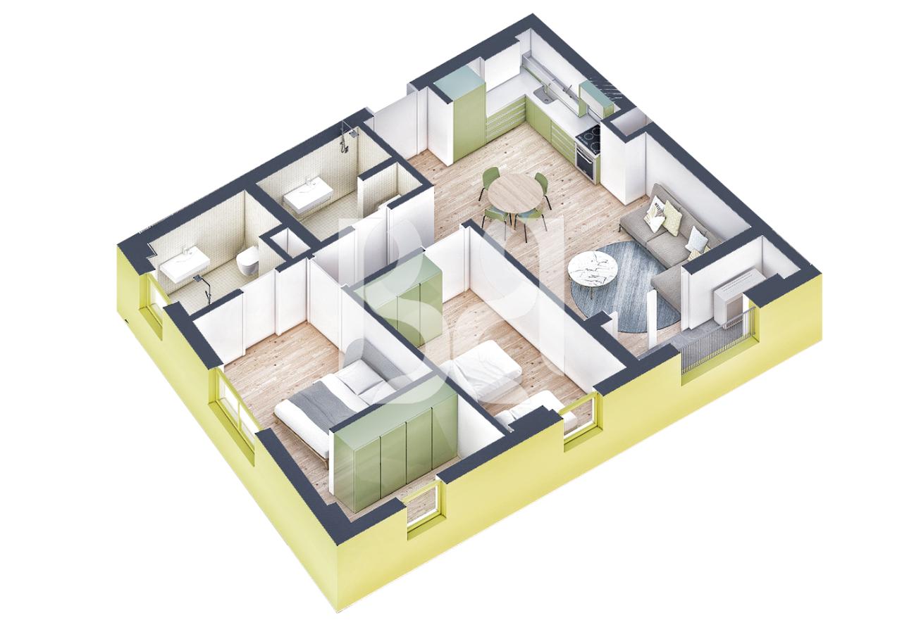 APARTAMENT 2+1+2 PER SHITJE REZIDENCA KAIMI