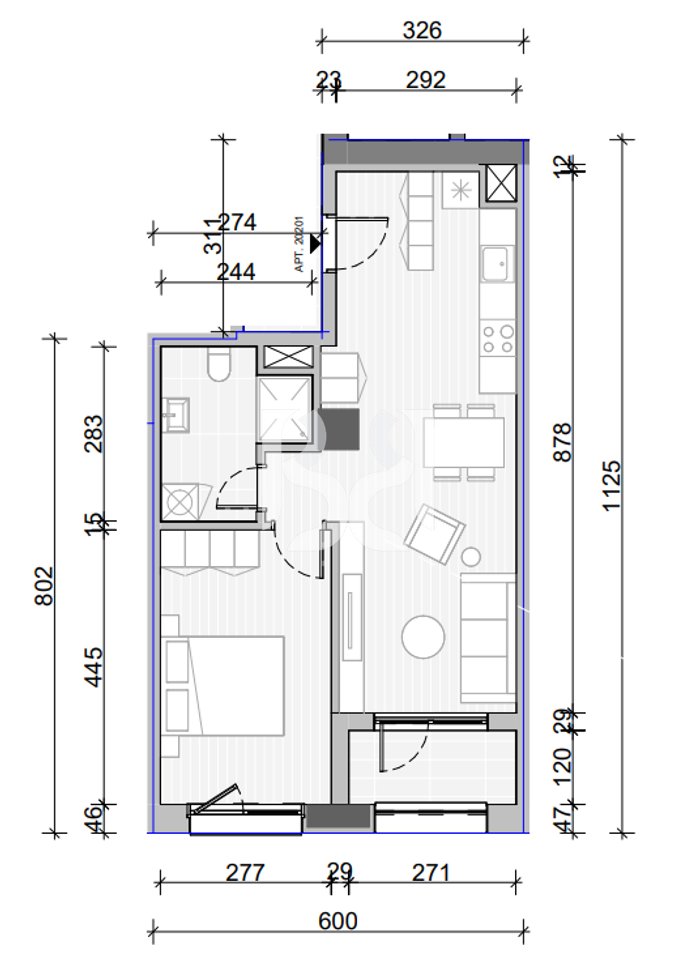 APARTAMENT NE SHITJE 1+1,NAYA RESIDENCE SHKOZE