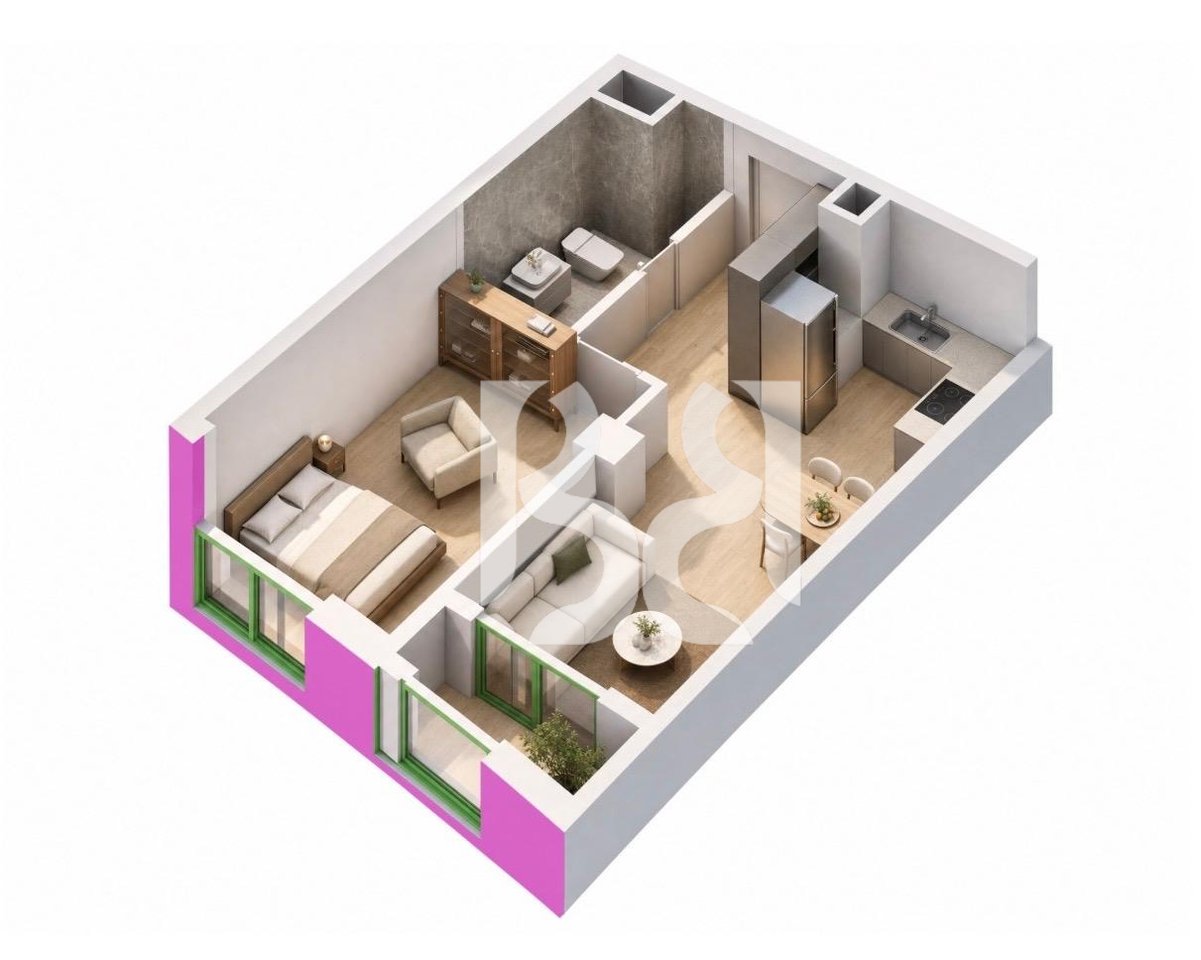 Apartment 1+1 for Sale in Naya Residence | 63.6 m² | Investment in Project | Near Shkoza Underpass