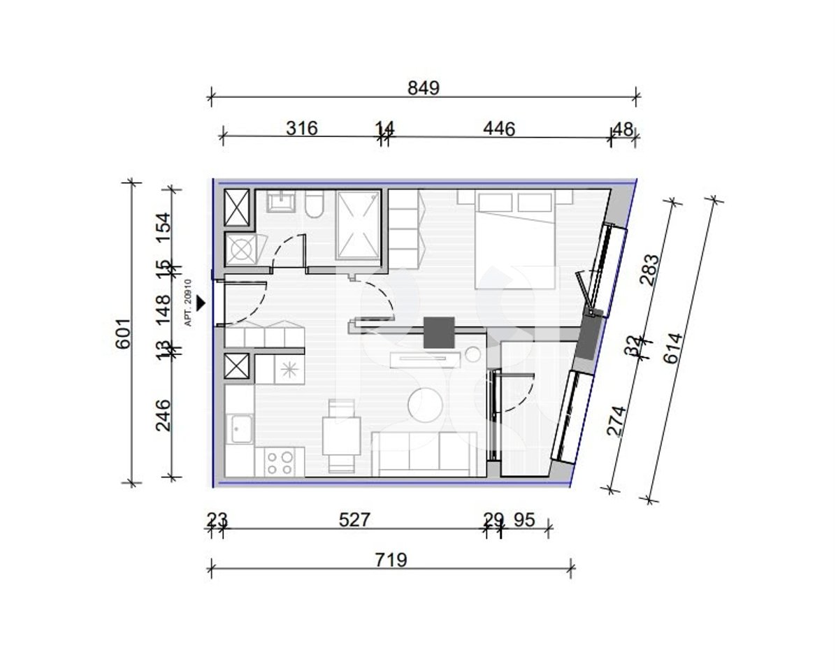 Appartamento 1+1 in Vendita a Naya Residence | 54.4 m² | In Progetto | Investimento Ideale a Tirana