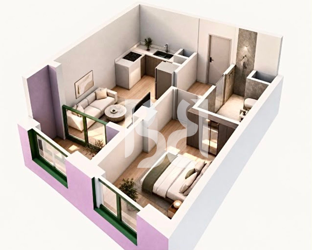 Appartamento 1+1 in Vendita a Naya Residence | 54.4 m² | In Progetto | Investimento Ideale a Tirana