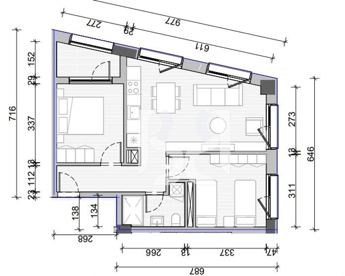 Shitet Apartament 2+1 në Naya Residence | 79.4 m² | Kati 9 | Orientim Jug-Lindje