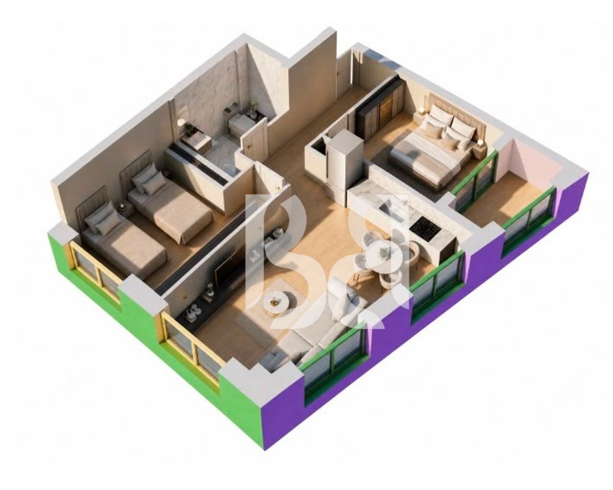 Shitet Apartament 2+1 në Naya Residence | 79.4 m² | Kati 9 | Orientim Jug-Lindje