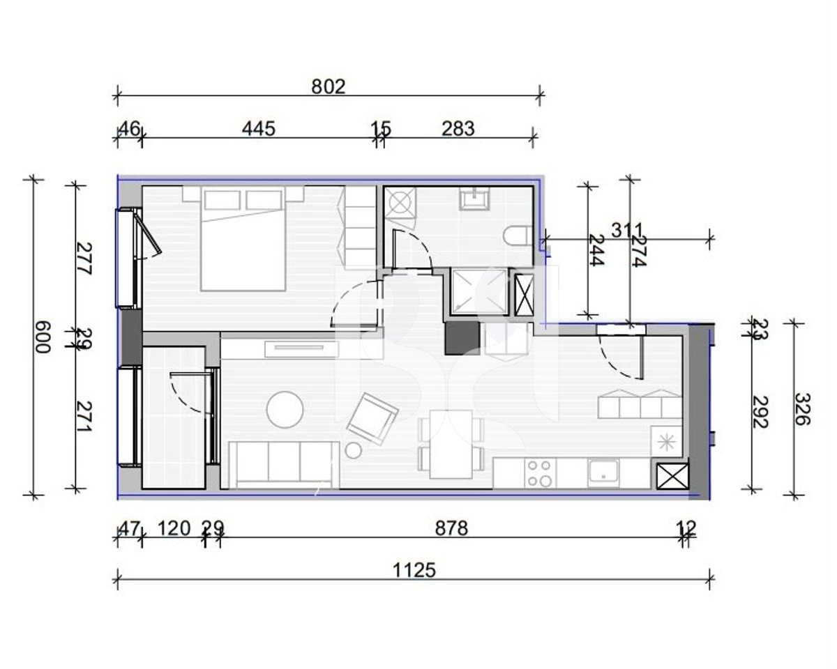 Appartamento 1+1 in Vendita a Naya Residence | 68.9 m² | 9° Piano | Orientamento Sud | In Progetto 
