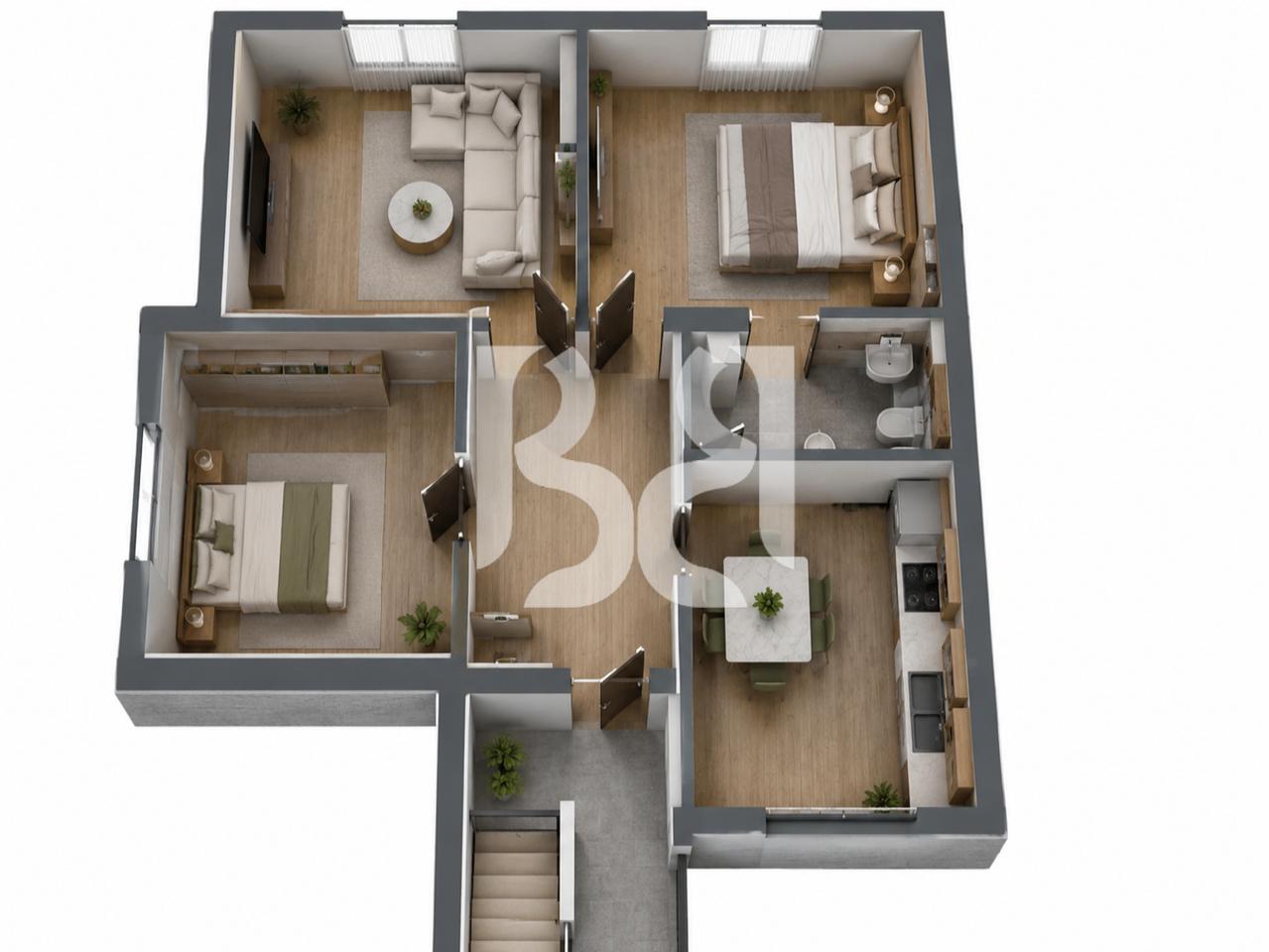 APARTMENT 2+1 FOR SALE OPPOSITE JERONIM DE RADA SCHOOL, FORTUZI STREET