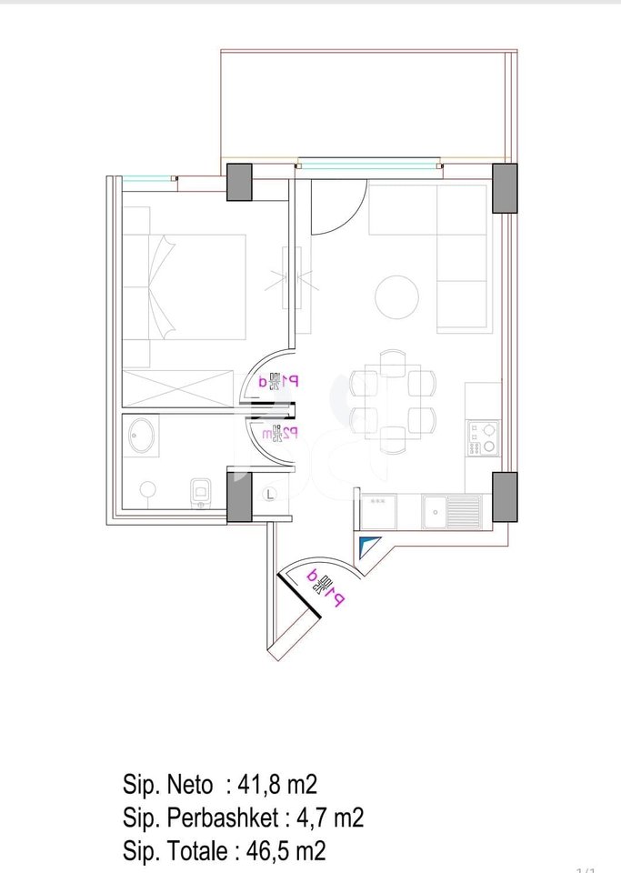 APARTAMENT 1+1 PER SHITJE, PRANE MAGNET RESIDENCE