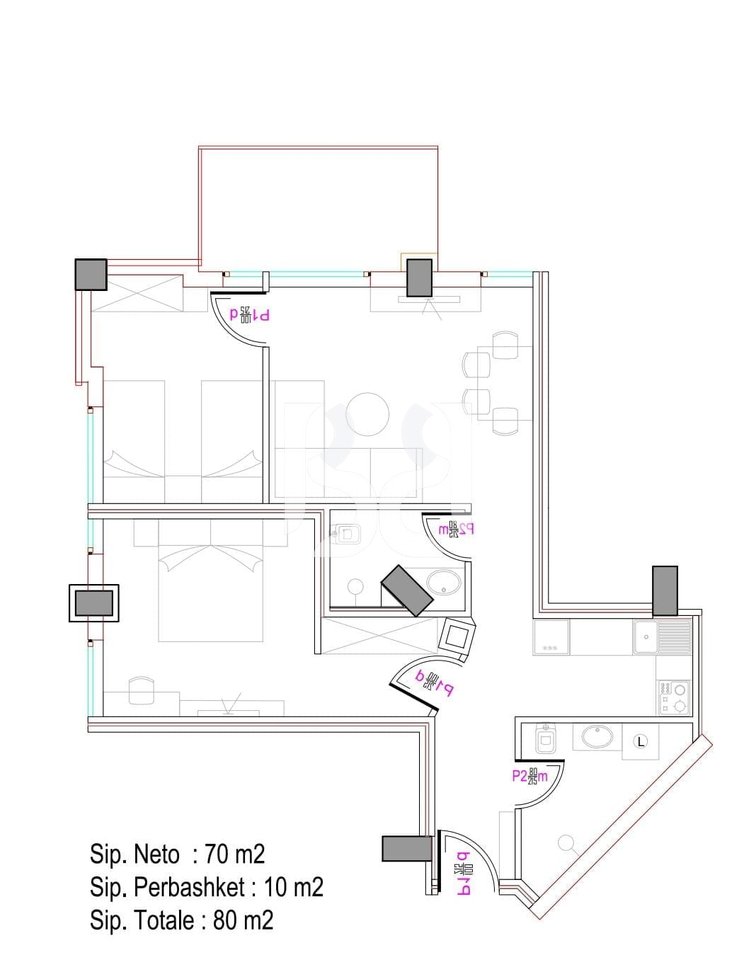 APARTMENT 2+1+2 FOR SALE, NEAR MAGNET RESIDENCE(can be bought with credit)