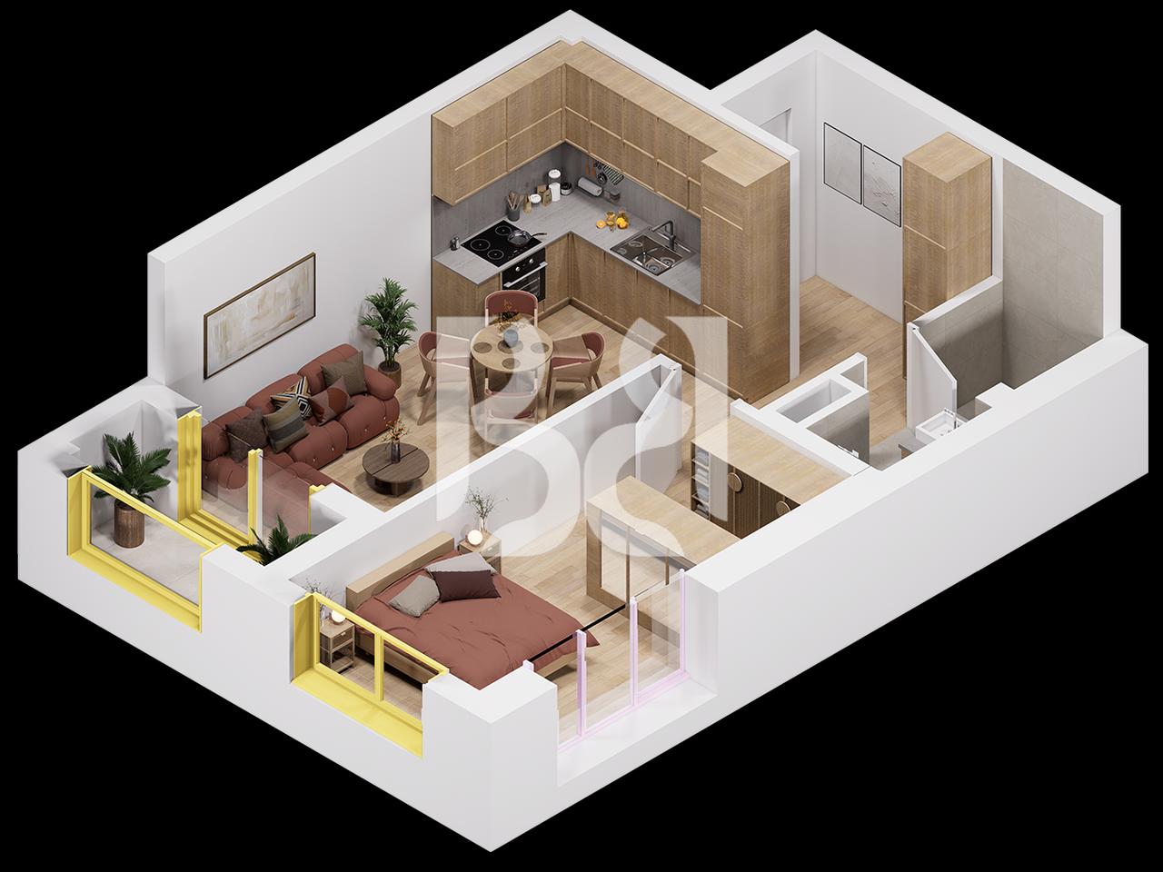 APARTAMENT 1+1 PER SHITJE NE PASKONE RESIDENCE