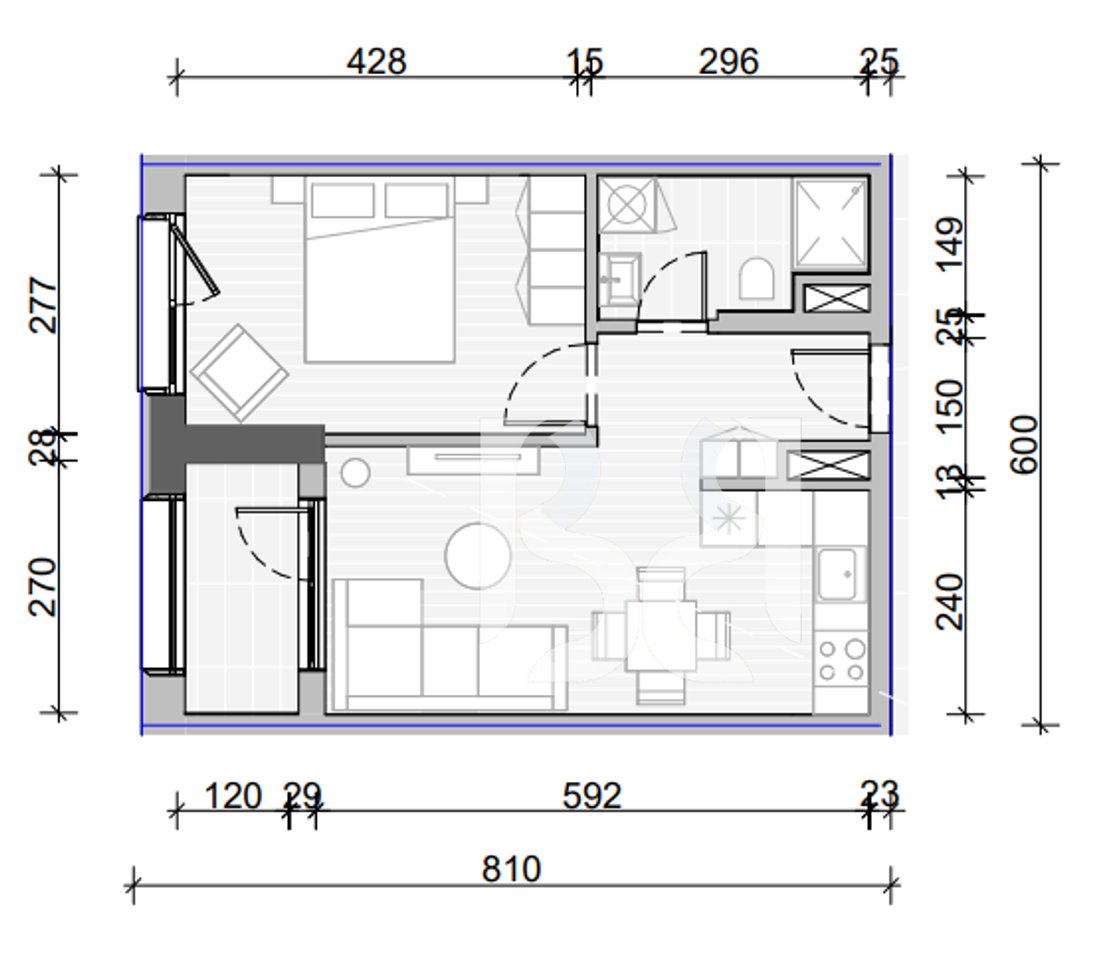APARTAMENT 1+1 PER SHITJE NE NAYA RESIDENCE