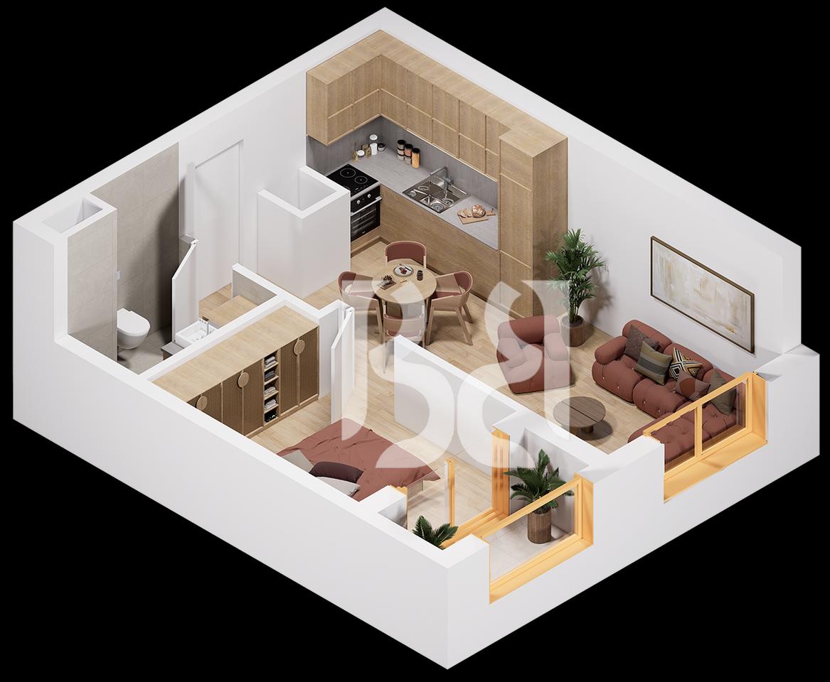 APARTMENT 1+1 FOR SALE IN PASKONE RESIDENCE