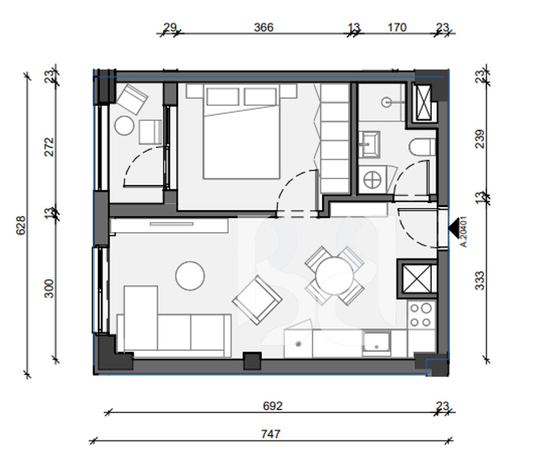 APARTMENT 1+1 FOR SALE IN PASKONE RESIDENCE