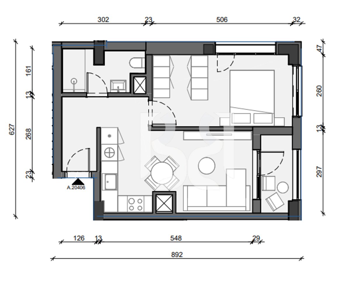 APARTAMENT 1+1 PER SHITJE NE PASKONE RESIDENCE