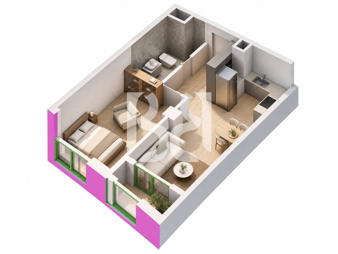 APARTAMENT 1+1 PER SHITJE NE NAYA RESIDENCE