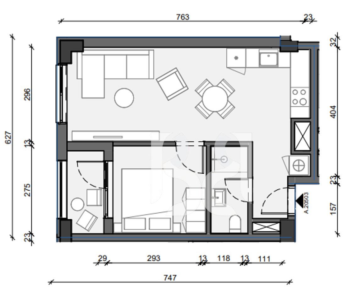 APARTMENT 1+1 FOR SALE IN PASKONE RESIDENCE