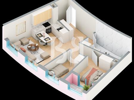 FOR SALE WITH CREDIT UP TO 80% 2+1 APARTMENT AT REZIDENCA BALLADA LIQENI I FARKES, TIRANA