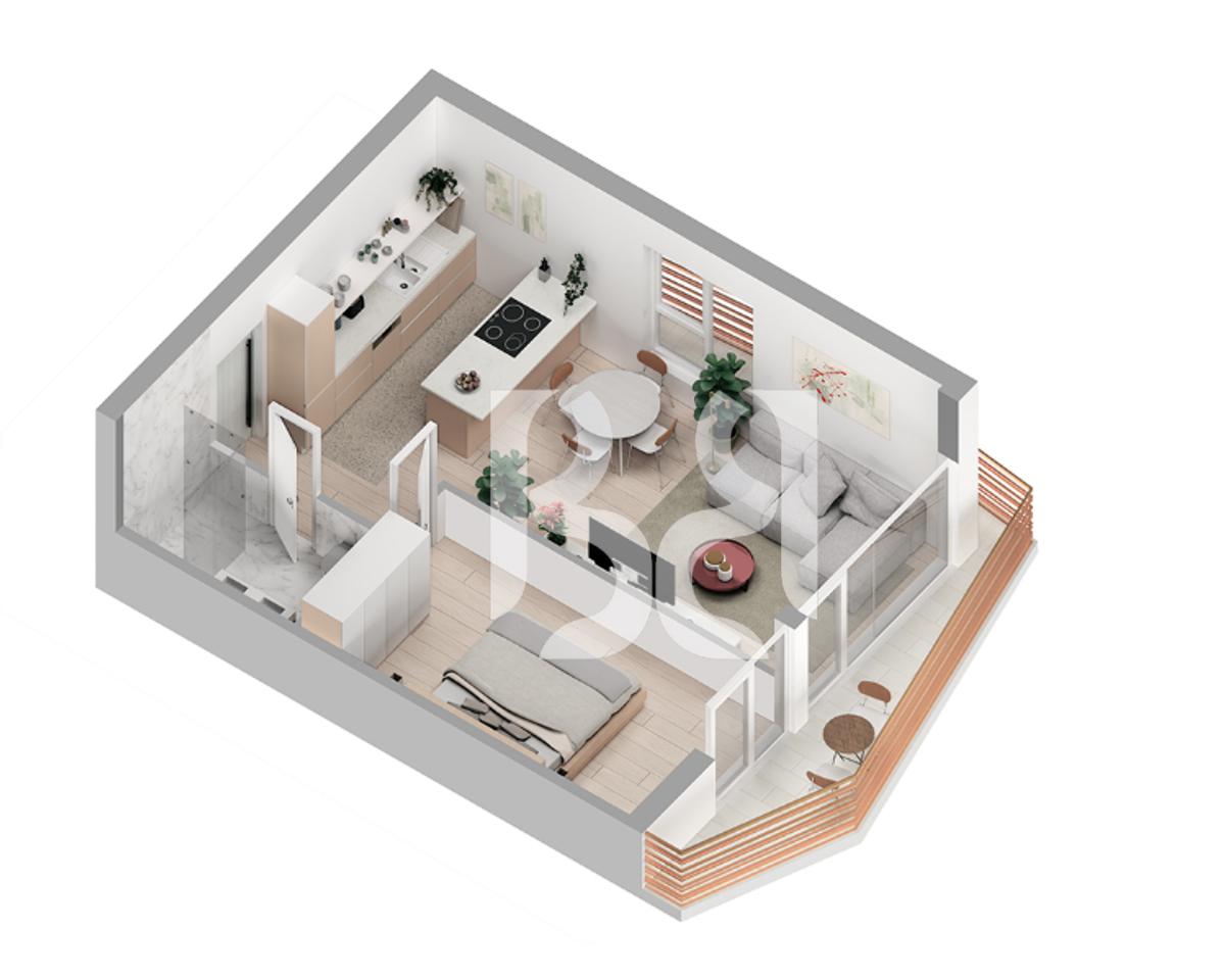 Shitet Apartament me kredi 1+1 ne Farke prane liqenit ,Rezidenca Aba -85.4m2-155,000 €