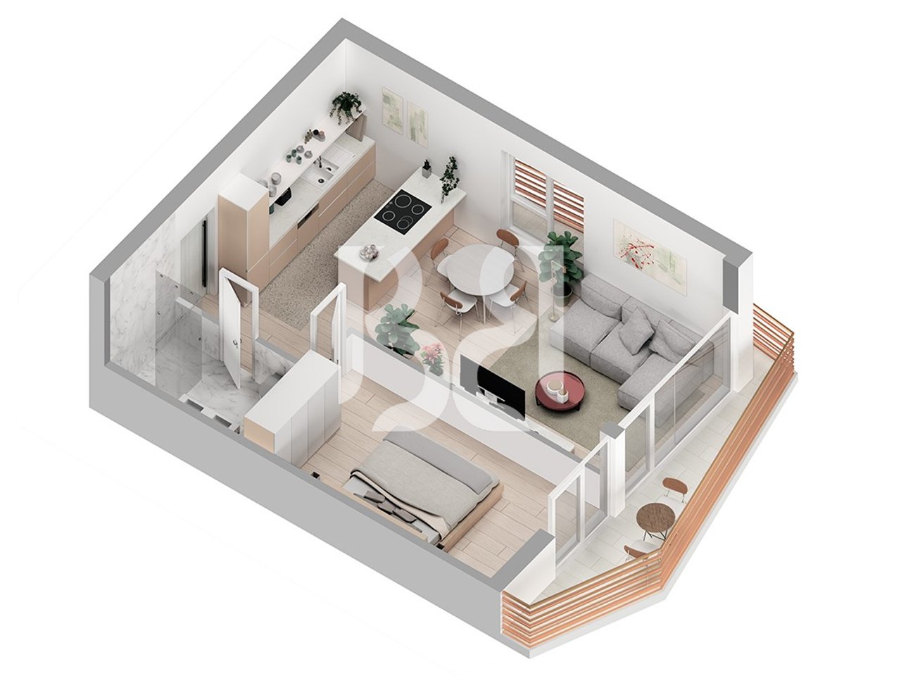 Shitet Apartament me kredi 1+1 ne Farke prane liqenit Rezidenca Aba 77m2 170 000euro