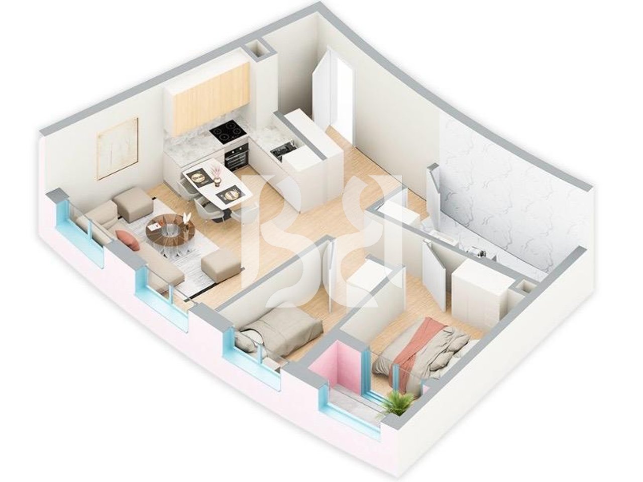 SHITET ME KREDI DERI NE 80% APARTAMENT 2+1 TEK REZIDENCA BALLADA LIQENI I FARKES TIRANE 142000€