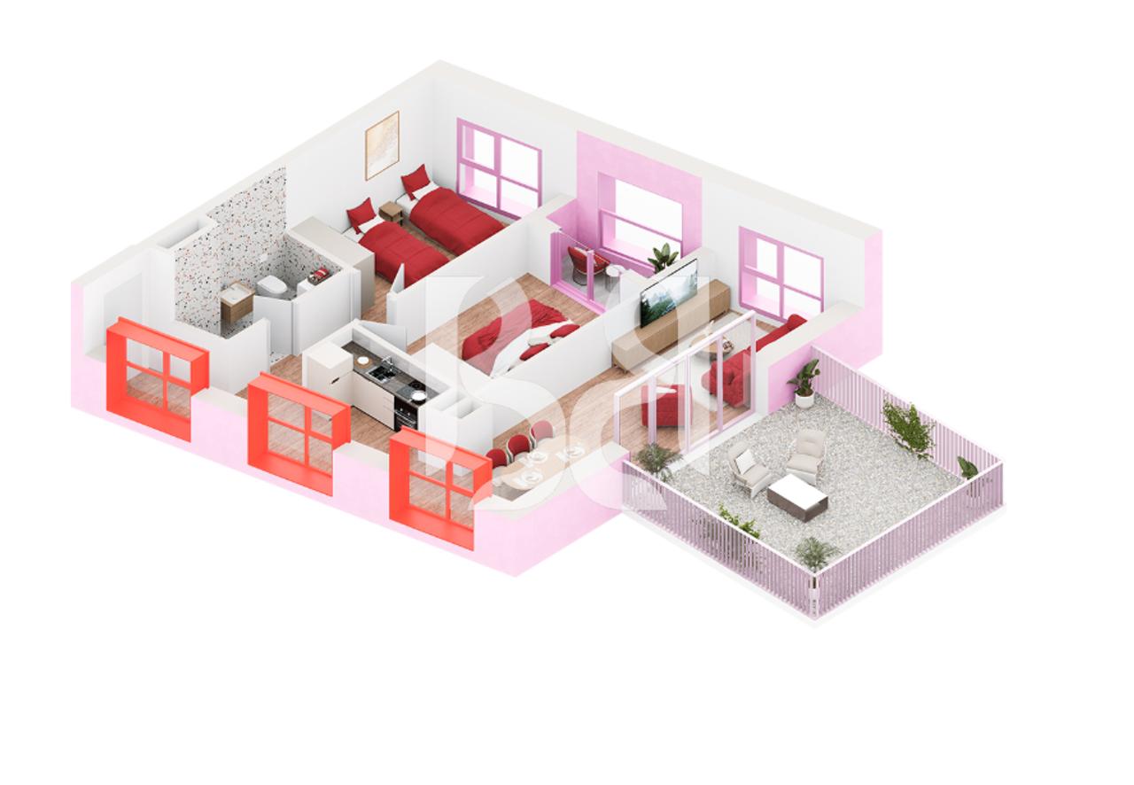 FOR SALE WITH CREDIT UP TO 80% 2+1 APARTMENT IN NOKIA RESIDENCE